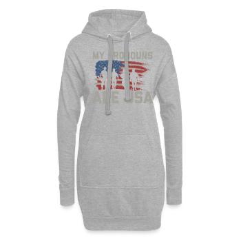 MePatriotisches Usa-pronomen-t-shirt - Hoodie-Kleid - Grau meliert - Vorne