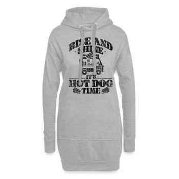 Hot Dog Adulte Vintage Rise Et - Sweat-shirt à capuche long Femme - gris chiné - Devant
