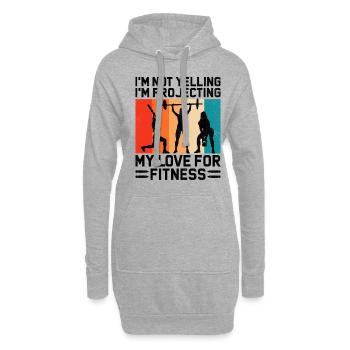Professeur d’éducation physique Professeurs d’éducation physique École Spor - Sweat-shirt à capuche long Femme - gris chiné - Devant