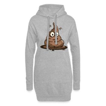 L’humour des dinosaures de la paléontologie - Sweat-shirt à capuche long Femme - gris chiné - Devant