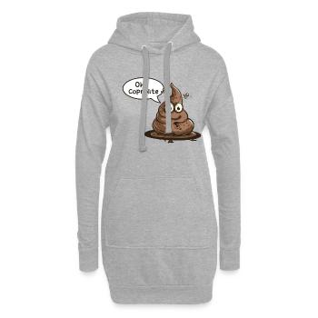 L’humour des dinosaures de la paléontologie - Sweat-shirt à capuche long Femme - gris chiné - Devant