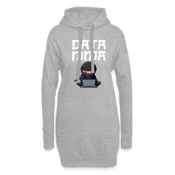 Data ninja data Scientist - Hoodie-Kleid - Grau meliert - Vorne