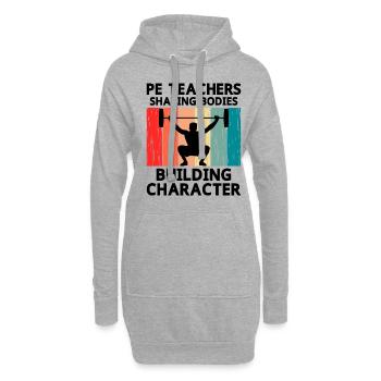 Professeur d’éducation physique Professeurs d’éducation physique École Spor - Sweat-shirt à capuche long Femme - gris chiné - Devant