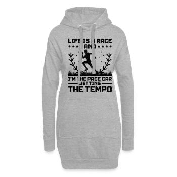 Professeur d’éducation physique Professeurs d’éducation physique École Spor - Sweat-shirt à capuche long Femme - gris chiné - Devant