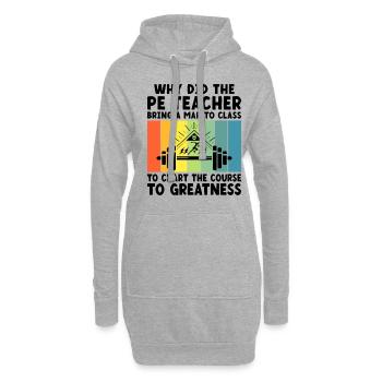 Professeur d’éducation physique Professeurs d’éducation physique École Spor - Sweat-shirt à capuche long Femme - gris chiné - Devant