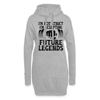 Professeur d’éducation physique Professeurs d’éducation physique École Spor - Sweat-shirt à capuche long Femme - gris chiné - Devant
