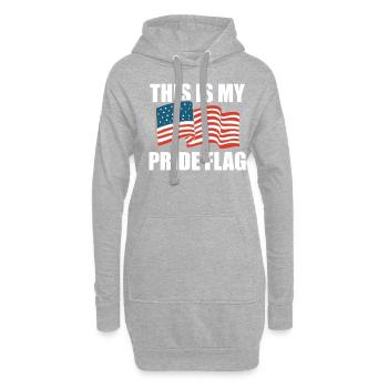 DiAmerican Pride Flag-t-shirt - Hoodie-Kleid - Grau meliert - Vorne