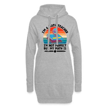 Mathelehrer Schullehrer Lustige Mathelehrer S - Hoodie-Kleid - Grau meliert - Vorne