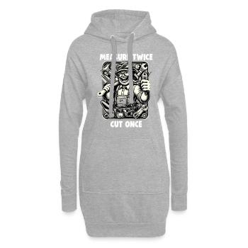 Handwerker Papa Mesure Twice Heimwerker - Hoodie-Kleid - Grau meliert - Vorne