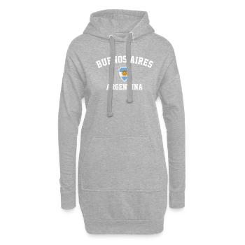 buenos aires argentina - Hoodie-Kleid - Grau meliert - Vorne