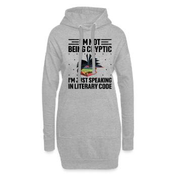 Professeur de littérature Professeur d’école Professeur drôle S - Sweat-shirt à capuche long Femme - gris chiné - Devant