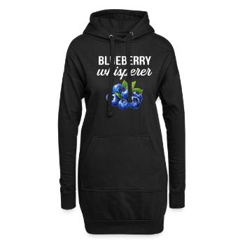 blueberry whisperer, blueberry - Hoodie-Kleid - Schwarz - Vorne