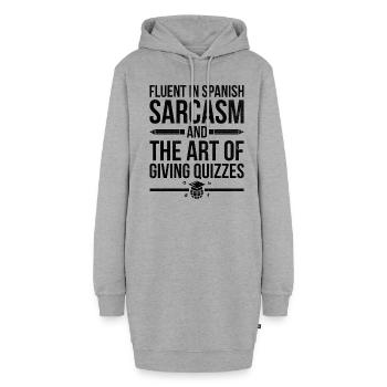 Professeur de langues étrangères École Professeurs de langues - Sweat-shirt à capuche long Femme - gris chiné - Devant