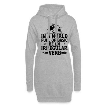 Professeur de langues étrangères École Professeurs de langues - Sweat-shirt à capuche long Femme - gris chiné - Devant