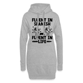 Professeur de langues étrangères École Professeurs de langues - Sweat-shirt à capuche long Femme - gris chiné - Devant