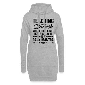 Professeur de langues étrangères École Professeurs de langues - Sweat-shirt à capuche long Femme - gris chiné - Devant