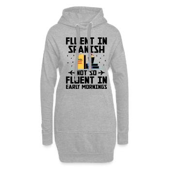 Professeur de langues étrangères École Professeurs de langues - Sweat-shirt à capuche long Femme - gris chiné - Devant