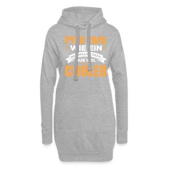 Pyro Dad Thé drôle - Sweat-shirt à capuche long Femme - gris chiné - Devant