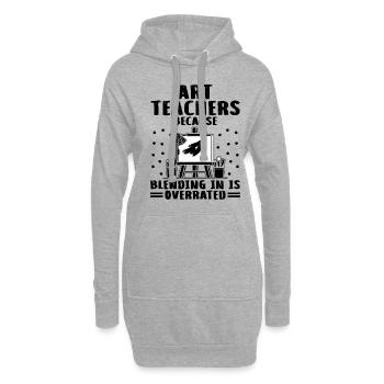 Kunstlehrer Schullehrer Lustige Kunstlehrer Scho - Hoodie-Kleid - Grau meliert - Vorne