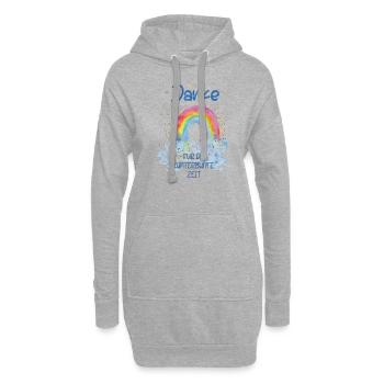 Danke für die Kunterbunte zeit - Hoodie-Kleid - Grau meliert - Vorne