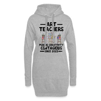 Kunstlehrer Schullehrer Lustige Kunstlehrer Scho - Hoodie-Kleid - Grau meliert - Vorne