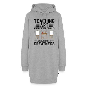 Kunstlehrer Schullehrer Lustige Kunstlehrer Scho - Hoodie-Kleid - Grau meliert - Vorne