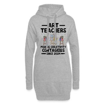 Kunstlehrer Schullehrer Lustige Kunstlehrer Scho - Hoodie-Kleid - Grau meliert - Vorne