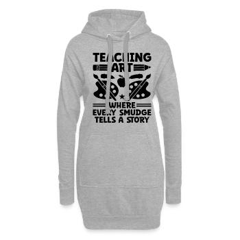 Kunstlehrer Schullehrer Lustige Kunstlehrer Scho - Hoodie-Kleid - Grau meliert - Vorne