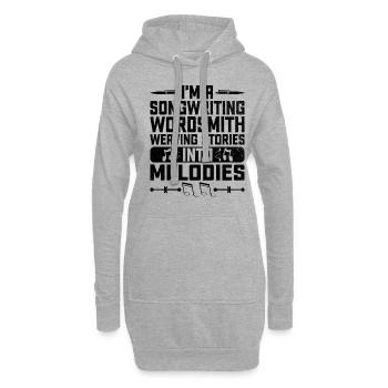 Musicien Auteur-compositeur Chanteur Musicien Musique Musique Pr - Sweat-shirt à capuche long Femme - gris chiné - Devant