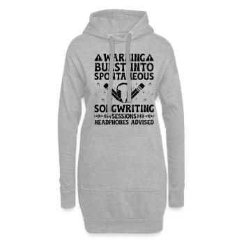 Musician Songwriter Singer Musician Music Music Pr - Hoodie Dress - heather grey - Front