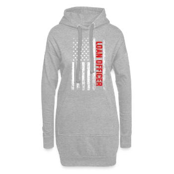 Mortgage Loan Officer american flag - Hoodie-Kleid - Grau meliert - Vorne