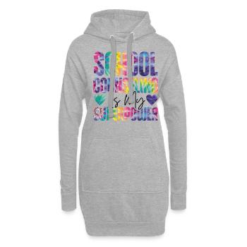 Conseillère scolaire Tie Dye School - Sweat-shirt à capuche long Femme - gris chiné - Devant