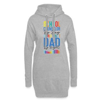 School Counselor Dad School - Hoodie-Kleid - Grau meliert - Vorne