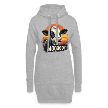 Kühe Muh Kuh Moo Rindvieh Milchkuh Milchbauer - Hoodie-Kleid - Grau meliert - Vorne