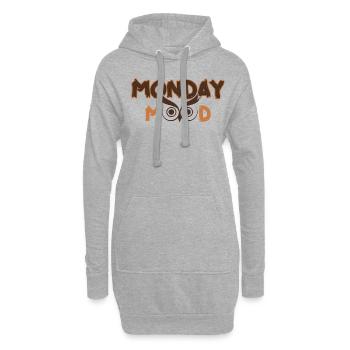 Lundi Mood, Eule, Déclaration drôle Montags Montag - Sweat-shirt à capuche long Femme - gris chiné - Devant