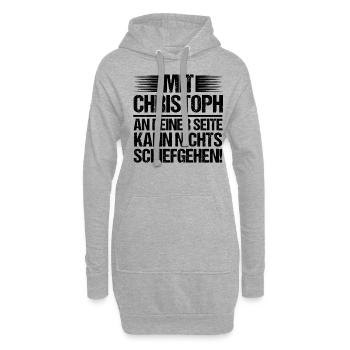 Vorname Chris Christoph - Hoodie-Kleid - Grau meliert - Vorne