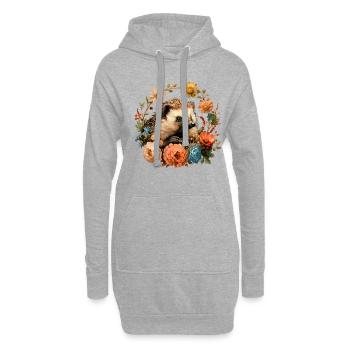 Hedgehugs Cute Hedgehog - Hoodie-Kleid - Grau meliert - Vorne