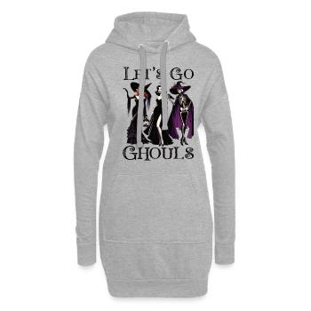 Costume de sorcière d’Halloween Balai de sorcière - Sweat-shirt à capuche long Femme - gris chiné - Devant