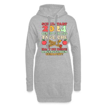 Parents Écolier École primaire Première classe Inscription - Sweat-shirt à capuche long Femme - gris chiné - Devant