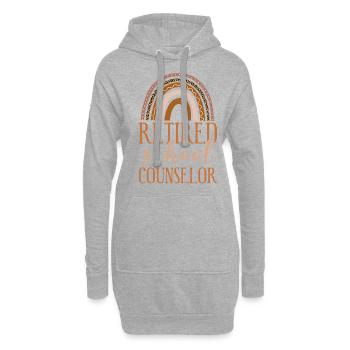 Conseillère scolaire à la retraite Arc-en-ciel - Sweat-shirt à capuche long Femme - gris chiné - Devant