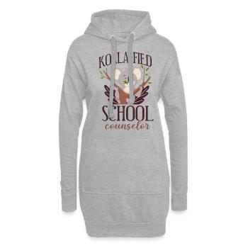 School Counselor Koala Koala-Fied - Hoodie-Kleid - Grau meliert - Vorne