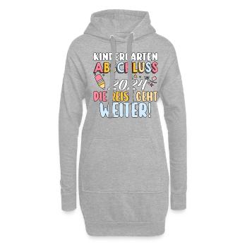 1 Grade School Child Back to School Kindergarten Kita E - Hoodie Dress - heather grey - Front
