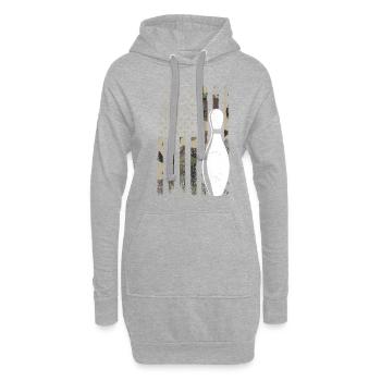 bowling american flag bowling - Hoodie-Kleid - Grau meliert - Vorne