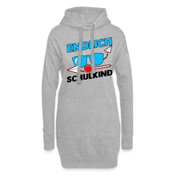Jeunes quittant les garderies pour la rentrée scolaire Inscription des enfants à l’école - Sweat-shirt à capuche long Femme - gris chiné - Devant