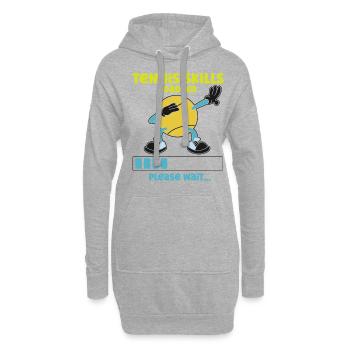 Drôle de joueur de tennis Raquette Tennis - Sweat-shirt à capuche long Femme - gris chiné - Devant