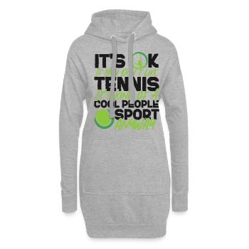 Funny Tennis Player Racket It's Ok - Hoodie-Kleid - Grau meliert - Vorne