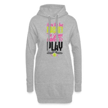 Funny Tennis Player Racket Queen - Hoodie-Kleid - Grau meliert - Vorne