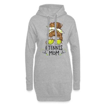 Funny Tennis Player Racket - Hoodie-Kleid - Grau meliert - Vorne