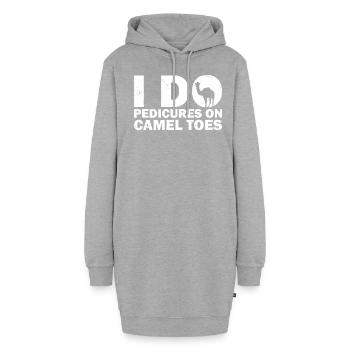 Camel Toes Pédicure Humour T-shirt - Sweat-shirt à capuche long Femme - gris chiné - Devant