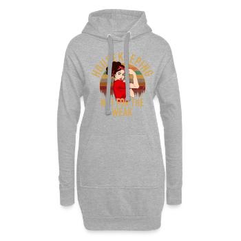 Housekeeping cleaning lover, housekeeper - Hoodie-Kleid - Grau meliert - Vorne